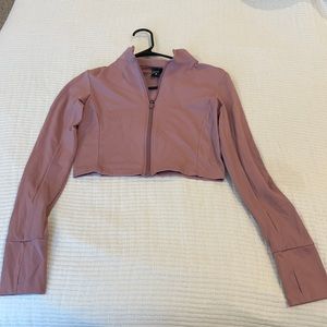 Mauve crop zip up Balance Athletica jacket